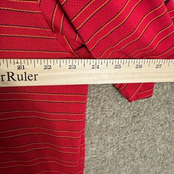 Nike Golf Polo Shirt Mens Size XL Red Striped Short Sleeve Performance Fit Dry - Picture 5 of 9